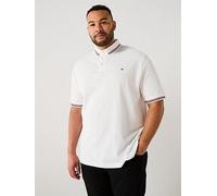 Tommy Hilfiger Big & Tall Slim Fit Tipped Polo Shirt - White, White, Size 4Xl, Men White