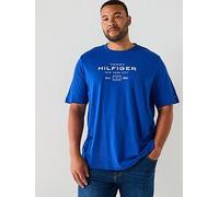 Tommy Hilfiger Big & Tall Stack Logo T-Shirt - Blue, Blue, Size 4Xl, Men Blue