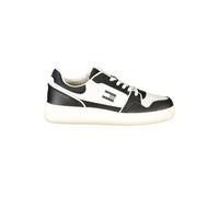 Tommy Hilfiger Black Polyurethane Men Sneaker - male - Tommy Hilfiger - Sneakers - Black - 8 UK - Shoes 8 UK