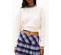 Tommy Hilfiger Boxy Flag Cable Sweater Ancient White size S | Sweaters Outlet | Women | White S