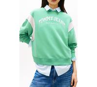 Tommy Hilfiger Boxy Varsity Crew Tropical Tide size M | Sweaters Outlet | Women M
