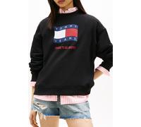 Tommy Hilfiger Boxy Wavy Flag Crew Black size S | Sweaters Outlet | Women | Black S