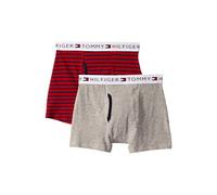 Tommy Hilfiger Boys Boxer Briefs (Pack of 2), Scarlet, MD (8-10 Big Kids)