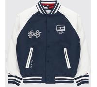 Tommy Hilfiger Boy's College Style Bomber Jacket in Polyester with Logo - Size: 10 - male