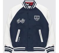 Tommy Hilfiger Boy's College Style Bomber Jacket in Polyester with Logo - Size: 8 - male