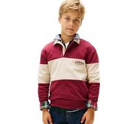 Tommy Hilfiger Boy's Colourblock Polo LS KB0KB10047 L/S Polo, Beige (Gulf Sand Colourblock), 12 Years