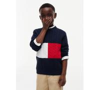 Tommy Hilfiger Boys Cotton Cable Sweater, Blue, Size Age: 14 Years Blue
