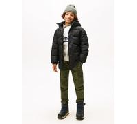 Tommy Hilfiger Kids' Essential Padded Parka Hooded Long Sleeve Medium Puffer Jacket 4Y Black
