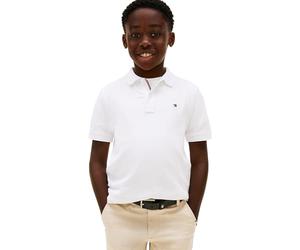 Tommy Hilfiger Boy's Flag Polo S/S, White, 4 Years