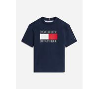 Tommy Hilfiger Boys Heritage Printed Flag Short Sleeve T-Shirt, Navy, Size 16 Years Navy