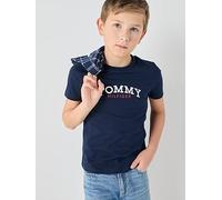 Tommy Hilfiger Boys Monogram Graphic Short Sleeve T-Shirt, Navy, Size 12 Years Navy