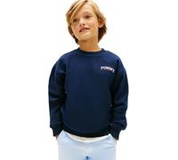 Tommy Hilfiger Boy's Monotype Graphic Sweatshirt KB0KB10255 Sweatshirts, BLUE (Dark Night Navy), 7 Years