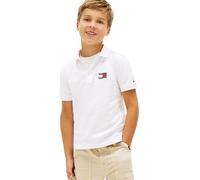 Tommy Hilfiger Boys' Polo Shirt Short Sleeve Wavy Flag Ithica Regular Fit, White (White), 5 Years