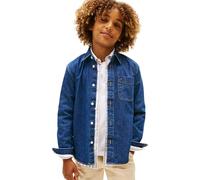 Tommy Hilfiger Boy's Relaxed Denim Shirt KB0KB10069 L/S Shirt, Denim (Denim Dark), 16 Years