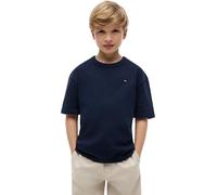 Tommy Hilfiger Boy's Script Graphic T-Shirt Ss KB0KB10515 Other T-Shirts, Blue (Dark Night Navy), 8 Years