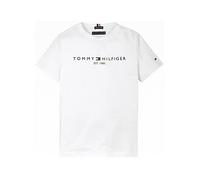 Tommy Hilfiger Boys Short Sleeve Essential Logo T-Shirt - White, White, Size 4 Years White