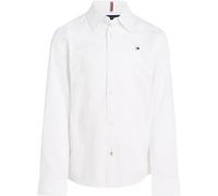 Tommy Hilfiger Boy's Solid Stretch Poplin Shirt L/S Kb0kb06965 Casual Shirts, White (White), 4 Years