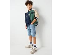 Tommy Hilfiger Boys Straight Mid Denim Shorts, Blue, Size 16 Years Blue