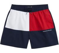Tommy Hilfiger Boys’ Swim Shorts Medium Drawstring with Drawstring, Blue (Dark Night Navy), 8-10 Years