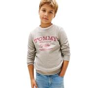 Tommy Hilfiger Boy's TOMMY FADED PRINT SWEATSHIRT KB0KB10337 Pullover Sweatshirt, GREY (Mid Grey Heather), 5 Years