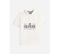 Tommy Hilfiger Boys Tommy Icons Interlock Polo Shirt in Ivory - Ivory - 10 Yrs