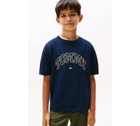 Tommy Hilfiger Boy's Varsity Raised Print Tee Ss Blue | Size: 12 Years Tommy Hilfiger Blue 12 Years