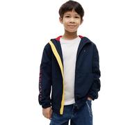 Tommy Hilfiger Boy's Windbreaker Graphic Jacket KB0KB10587 Windbreaker Jacket, BLUE (Dark Night Navy), 16 Years