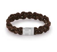 Tommy Hilfiger Bracelet Leather 2790373 - Man - Genuine Leather Brown/Silver
