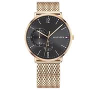 Tommy Hilfiger Brooklyn 1791506 Men's Multifunction Watch - 40mm Grey Dial Rose Gold Mesh Bracelet