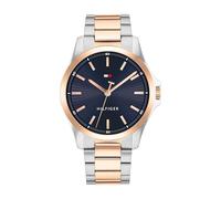 Tommy Hilfiger Bruce Analog Quartz Watch for Men with Silicon and Stainless Steel Bracelet