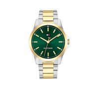 Tommy Hilfiger Bruce Analog Quartz Watch for Men with Silicon and Stainless Steel Bracelet