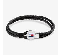 Tommy Hilfiger Bruce Braided Black Leather Bracelet 2790654