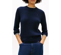 Tommy Hilfiger Cable Knit Cardigan Dark N Navy Tipping size M | Knitted Sweaters Outlet | Women | Blue M