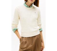 Tommy Hilfiger Cable Knit Crew Neck Jumper Calico size XS | Sweaters Outlet | Women XS