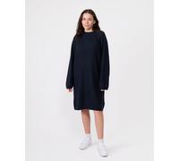 Tommy Hilfiger Cable Knit Womens Sheer Jumper Dress - Navy Wool - Size Small