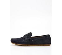 Tommy Hilfiger Casual Suede Driver Shoe - Navy, Navy, Size 40, Men Navy