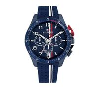 Tommy Hilfiger Chronograph Quartz Watch for Men with Navy Blue Silicone Bracelet - 1792169