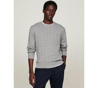 Tommy Hilfiger Classic Cable Mens Crew Jumper - Grey - Size X-Large