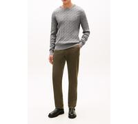 Tommy Hilfiger Men's Classic Cotton Cable Crew Neck Mw0mw33132 Pullover Sweater