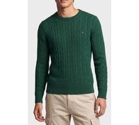 Tommy Hilfiger Classic Cotton Cable Ornamental Green size XL | Sweaters Outlet | Men | Green XL