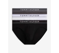 Tommy Hilfiger Men’s 3 Pack Hipster Briefs with Logo Waistband, Multicolor (Blk/Drk Ash/Wht), S