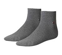 Tommy Hilfiger - Classic Mens Socks - Ankle Socks - Men's Accessories - Tommy Hilfiger Mens Socks - Signature Embroidered Logo - 2 Pack - Gray - 9-11