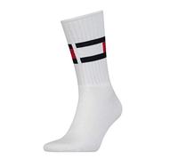 Tommy Hilfiger - Classic Mens Socks - Jeans Flag - Sneaker Socks - Men's Accessories - Tommy Hilfiger Mens Socks - Signature Logo - White