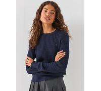 Tommy Hilfiger Tommy CoCbl Fne Knit Ld64 14 (L) Blue