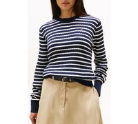 Tommy Hilfiger Co Cable Fine Gg Standard Fit Pullover Navy size XL | Knitted Sweaters Outlet | Women | Blue XL