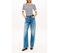 Tommy Hilfiger Co Jersey Fine Pullover Ivory Petal/dark N Navy Stp size S | Sweaters Outlet | Women | White S