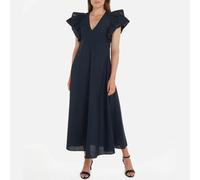 Tommy Hilfiger Co Sateen Frill Sleeveless Cotton Dress