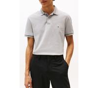 Tommy Hilfiger Men’s Short Sleeve Contrast Collar Block Regular Fit Polo Shirt, Grey (Light Grey Heather), M