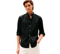 Tommy Hilfiger Men's CORE Flex POPLIN Solid RF Shirt MW0MW39988 L/S Shirt, Black, XS