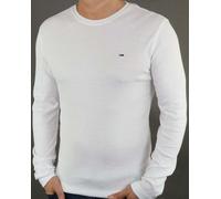Tommy Hilfiger Cotton Rib Long Sleeve Crew neck T-Shirt White